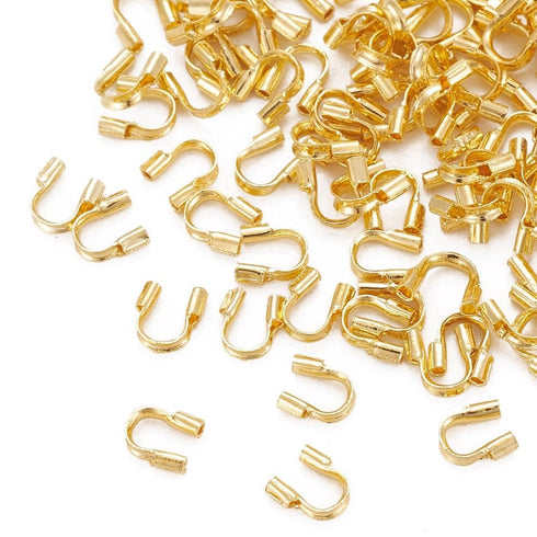 Gold Color Brass Wire Guard 4.5X4X1mm 25pc